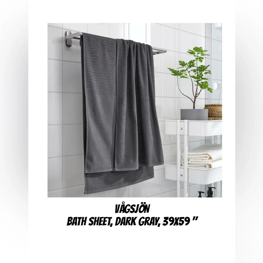 Dark Gray Bath Sheet - Absorbent Towel